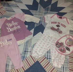 2 harley davidson baby girl outfits